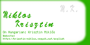 miklos krisztin business card
